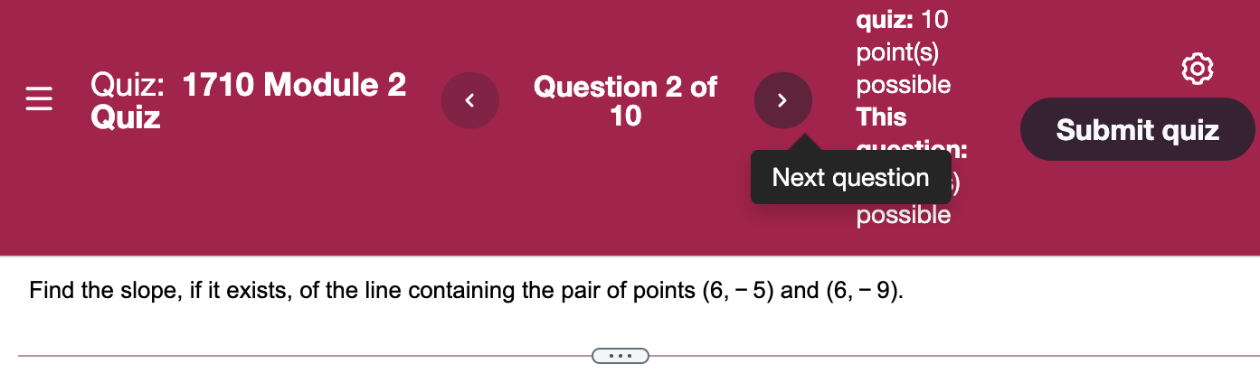 2 h()() = Ex +8 quiz: 10 point(s) Quiz: 1710 Module 2