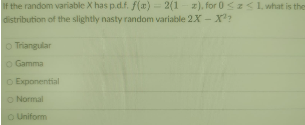 < 1, what is the distribution of the slightly nasty random variable