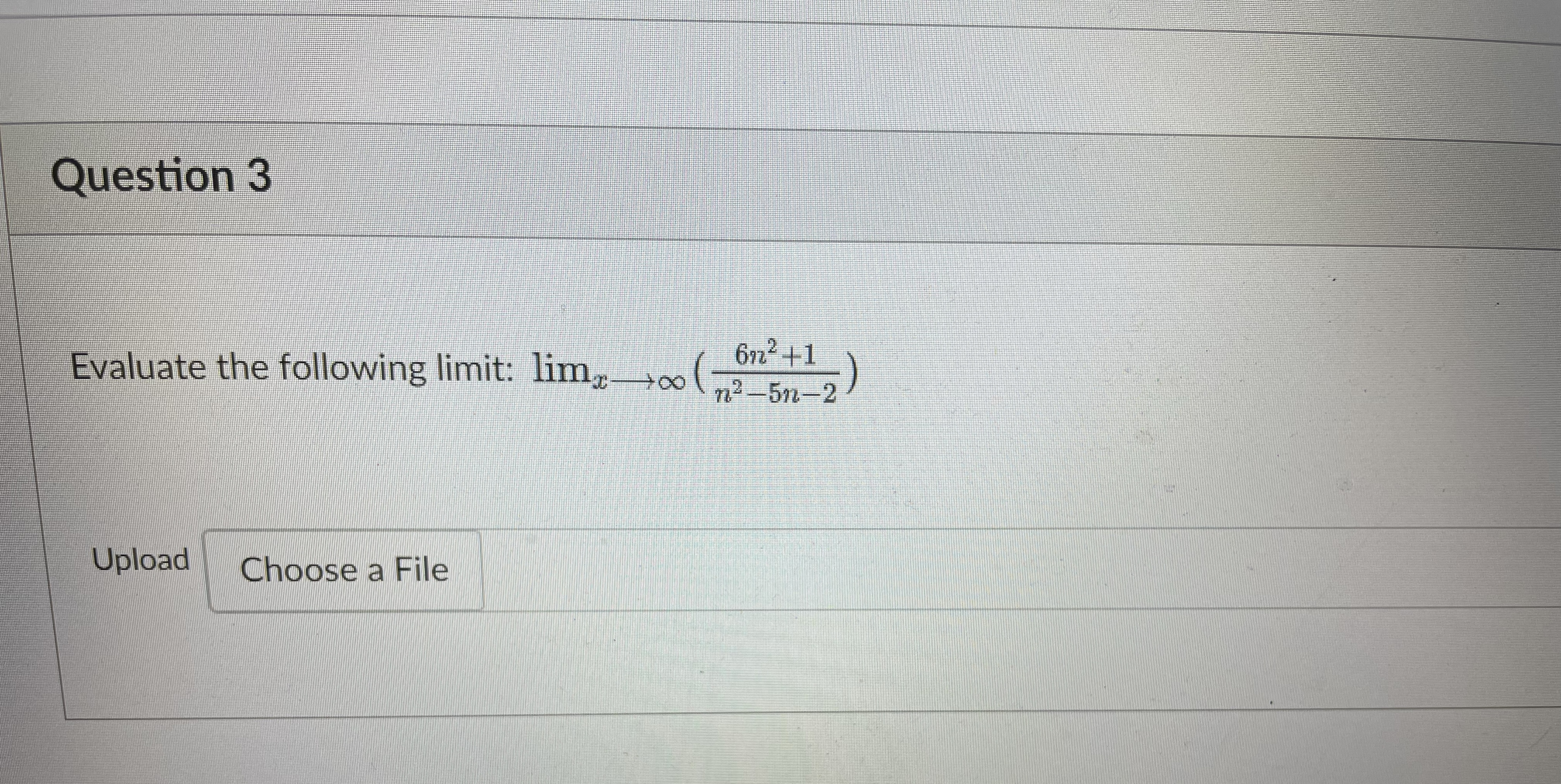 ax: . *awe.'" til. Va ufe the following limit;