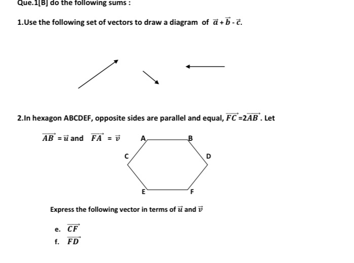 Que.1 [A] Do the following multiple choice questions. 1. A line in