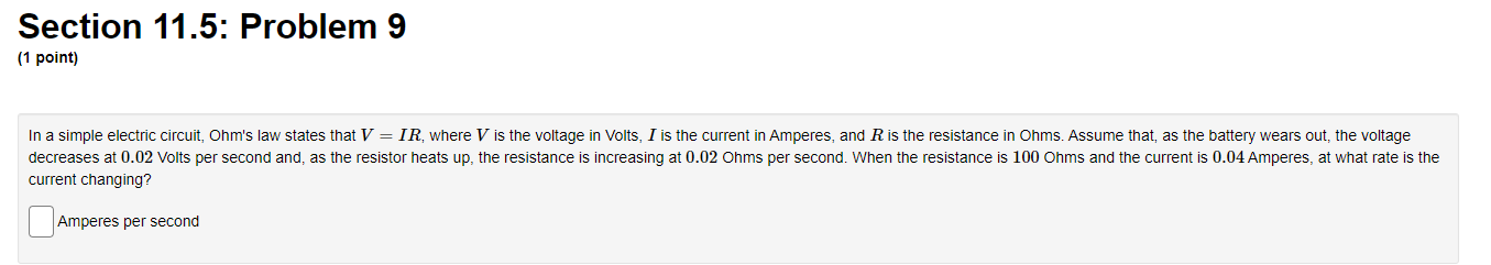 dis (5, 4) = Oz of (5, 4) =Section 11.5: Problem 3