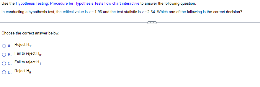  Use the Hypothesis Testing: Procedure for Hypothesis Tests flow chart interactive