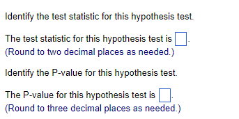 value is z = 1.96 and the test statistic is z =