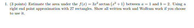 arctan (r' + 1) between a = 1 and b = 2.