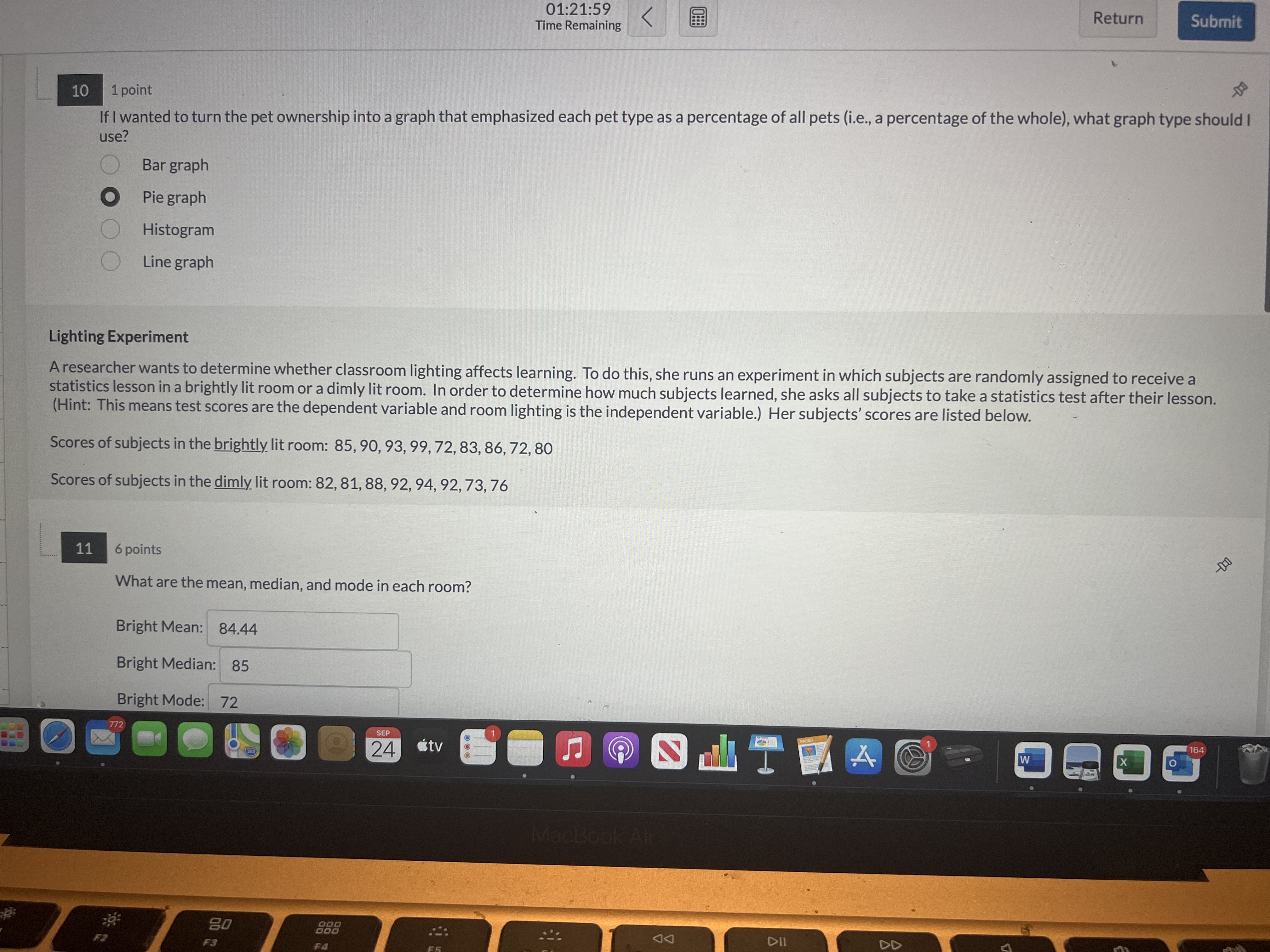  01:21:59 Time Remaining EEEJ Return Submit 10 1 point If I