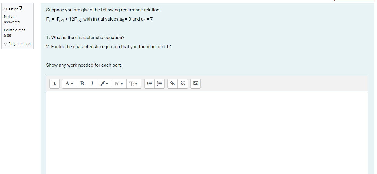 you found in part 1? Show any work needed for each part.