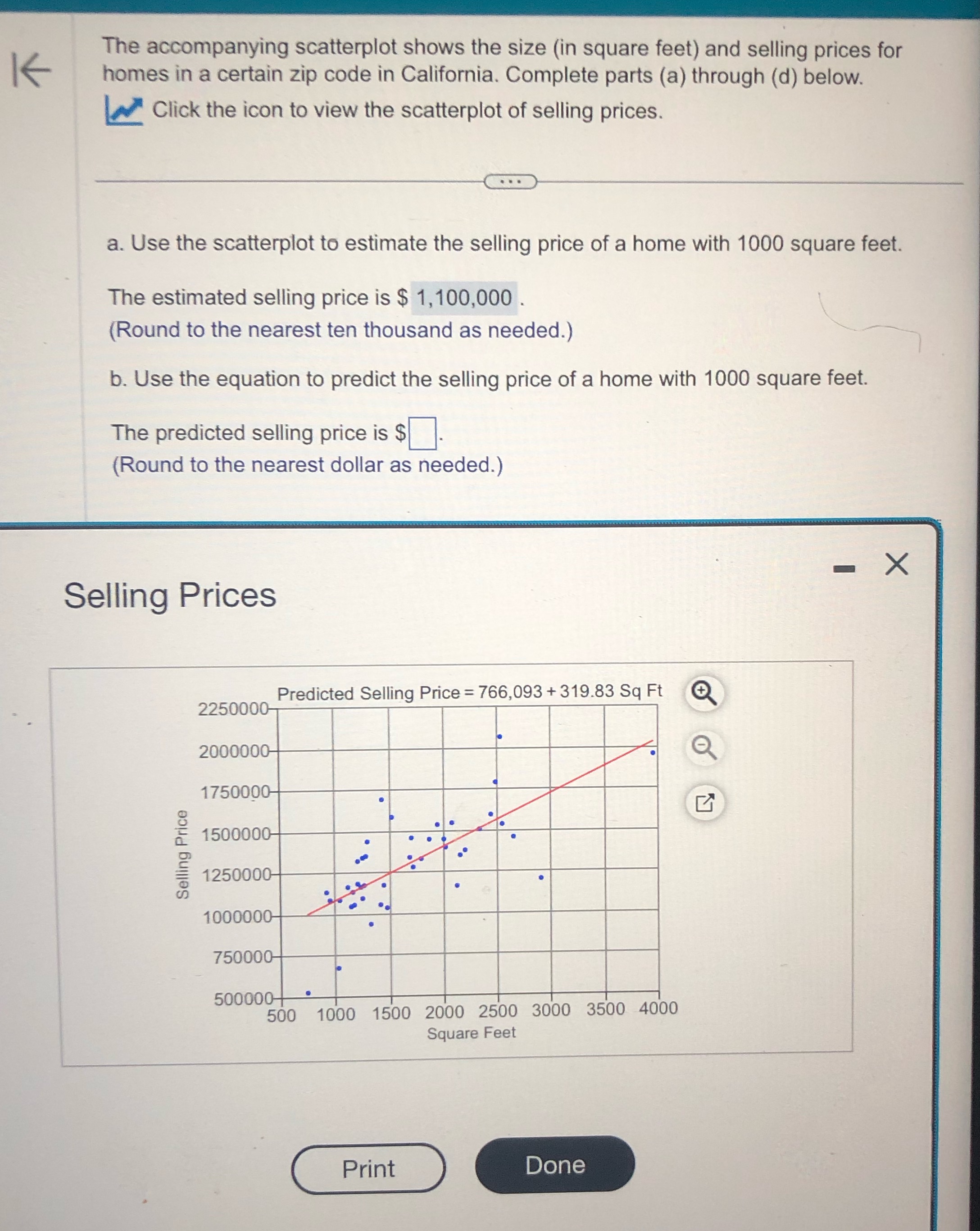 What's the answer for question B K- The accompanying scatterplot shows the