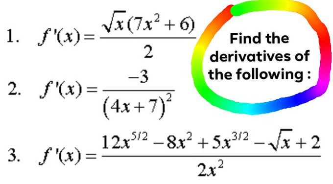 3 . f'(x 12x5/2 -8.x2 + 5x3/2 x + 2 = 2x2B.