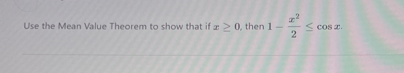 Use the Mean Value Theorem to show that if > >
