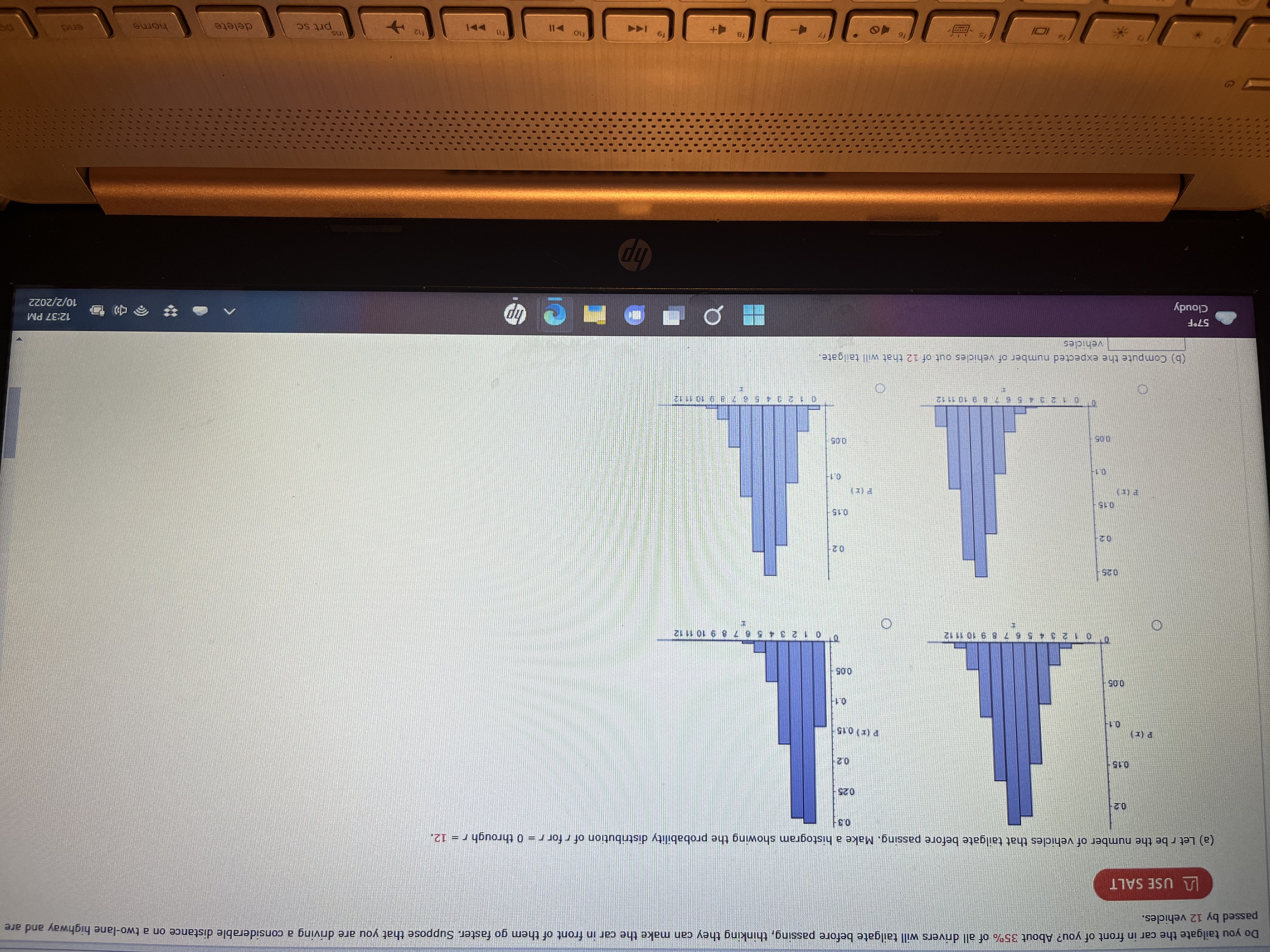 Probability & statistics Do you tailgate the car in front of you?