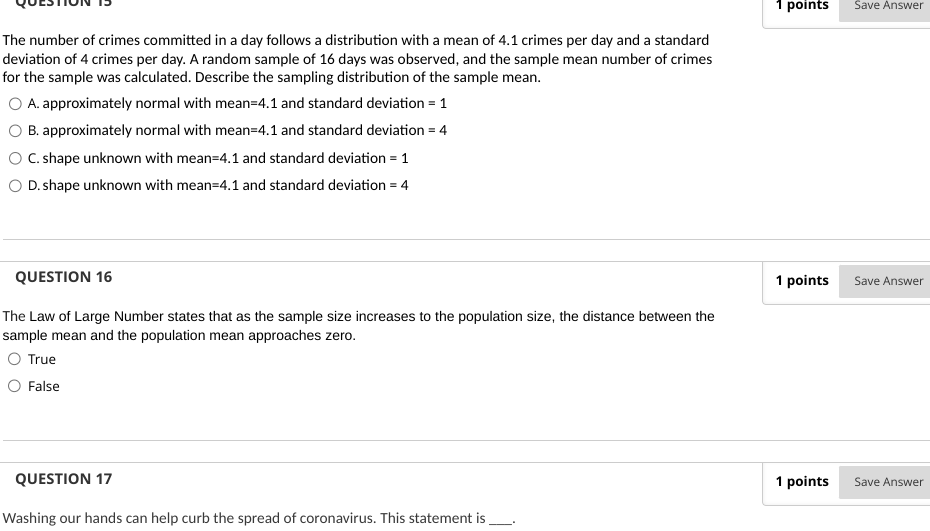 model can be employed if the sample size is 16. If; C.