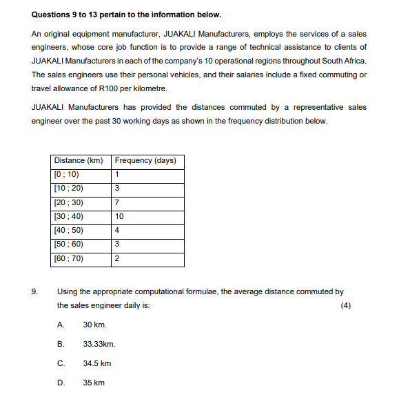 = 30 B =15 D. A = 80 B =10 22. If