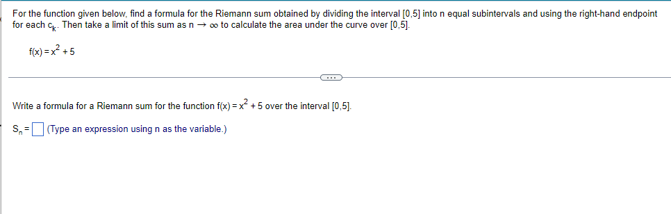 For the function given below, nd a formula for the Riemann