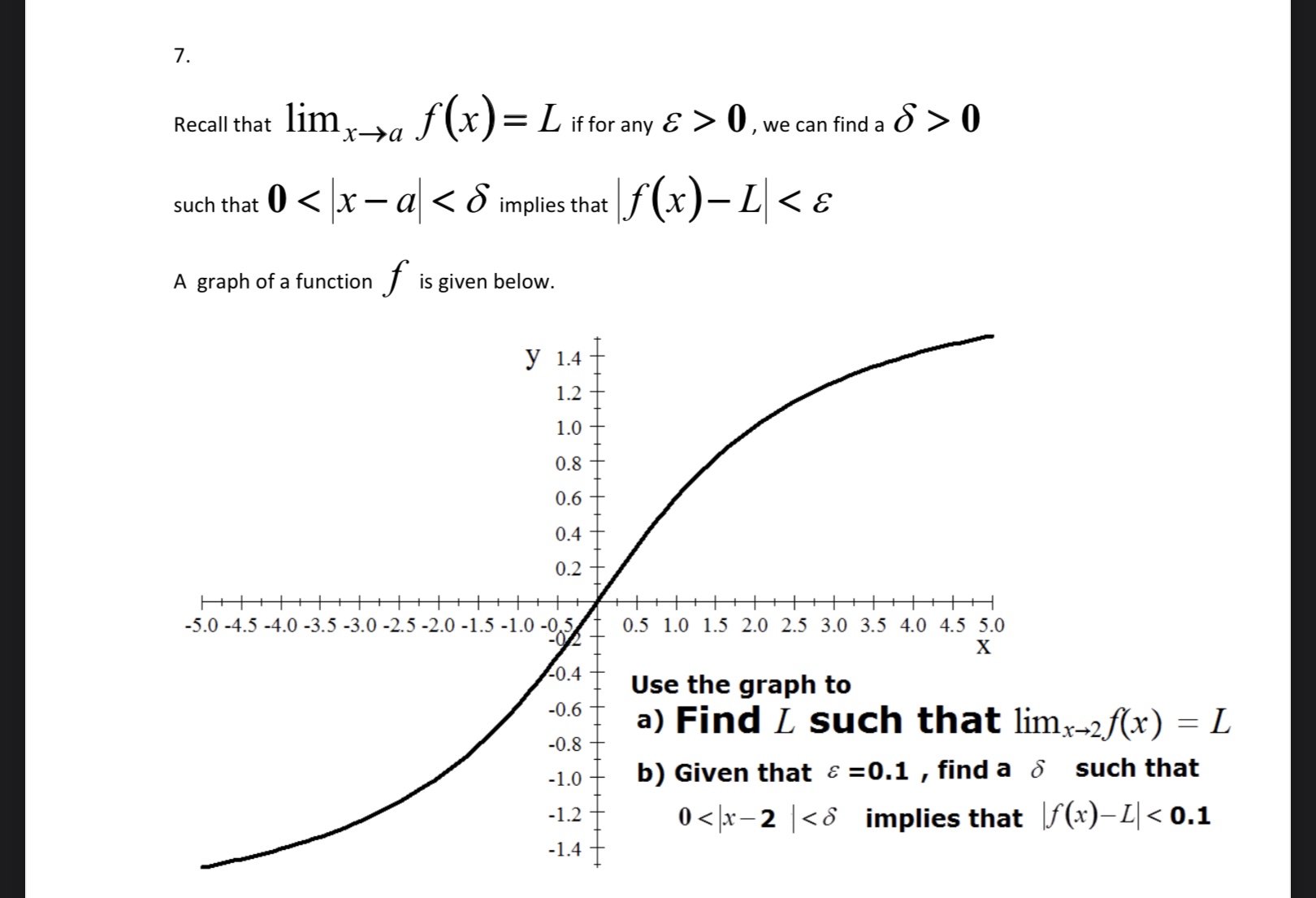 0, we can find a S > 0 such that 0