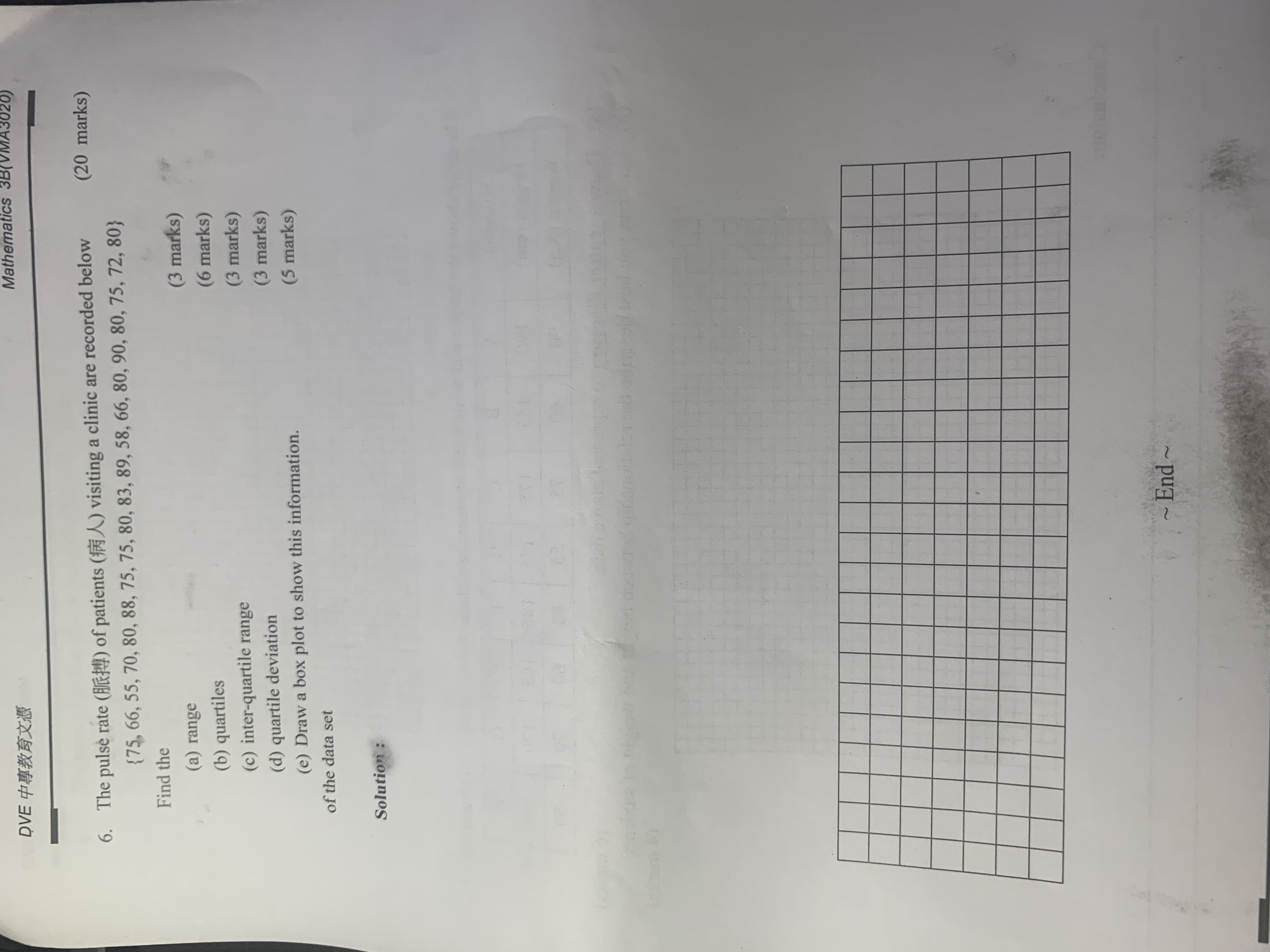 the following numbers of TV sets per family : No. of TV