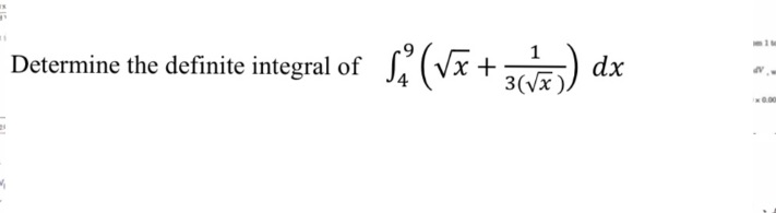 Determine the definite integral of f 49 + L) dx
