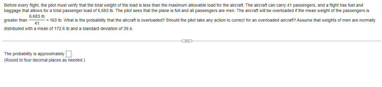of the load is less than the maximum allowable load for the