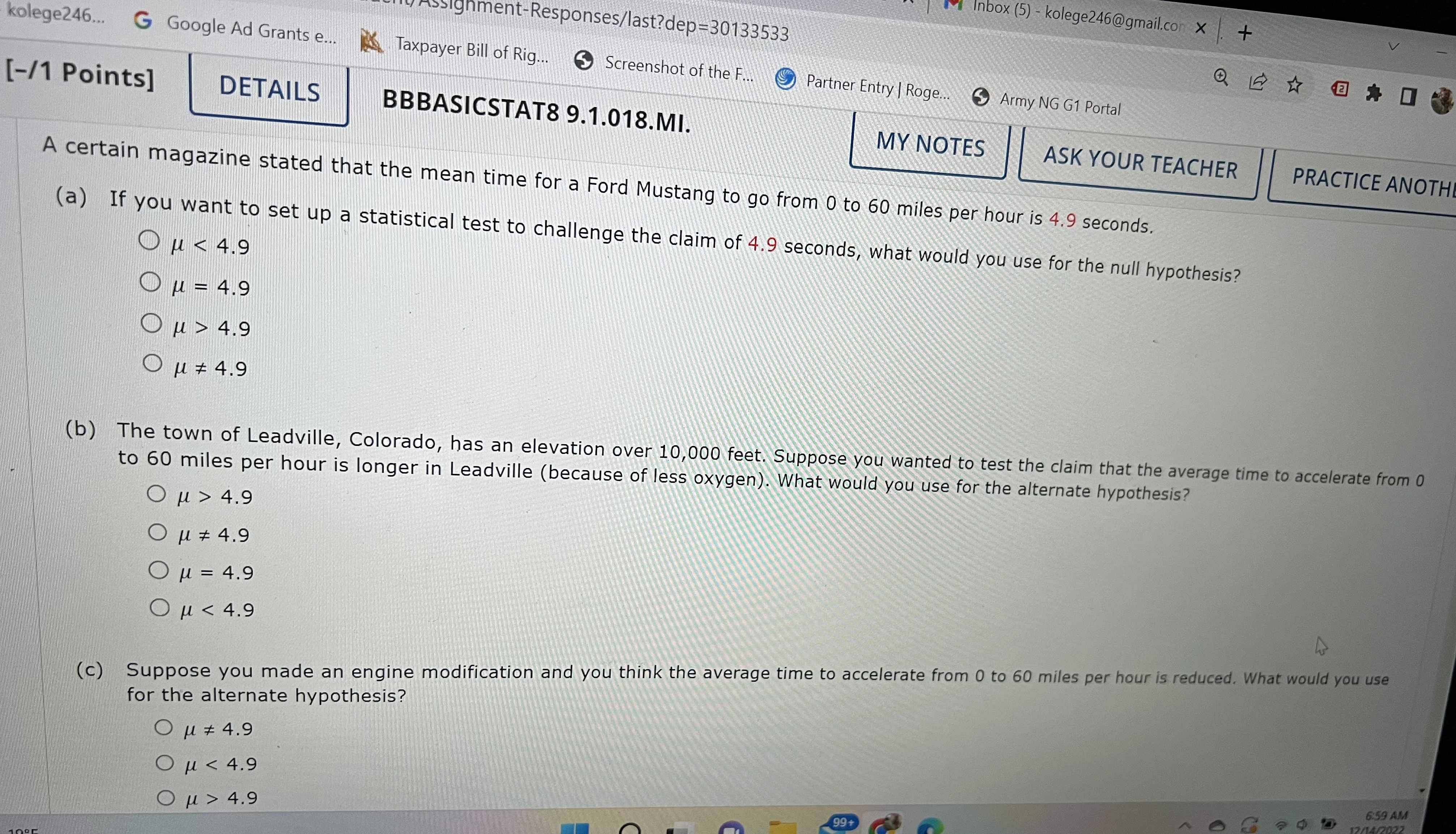 Ou 4.9 O u + 4.9 (b) The town of Leadville, Colorado,