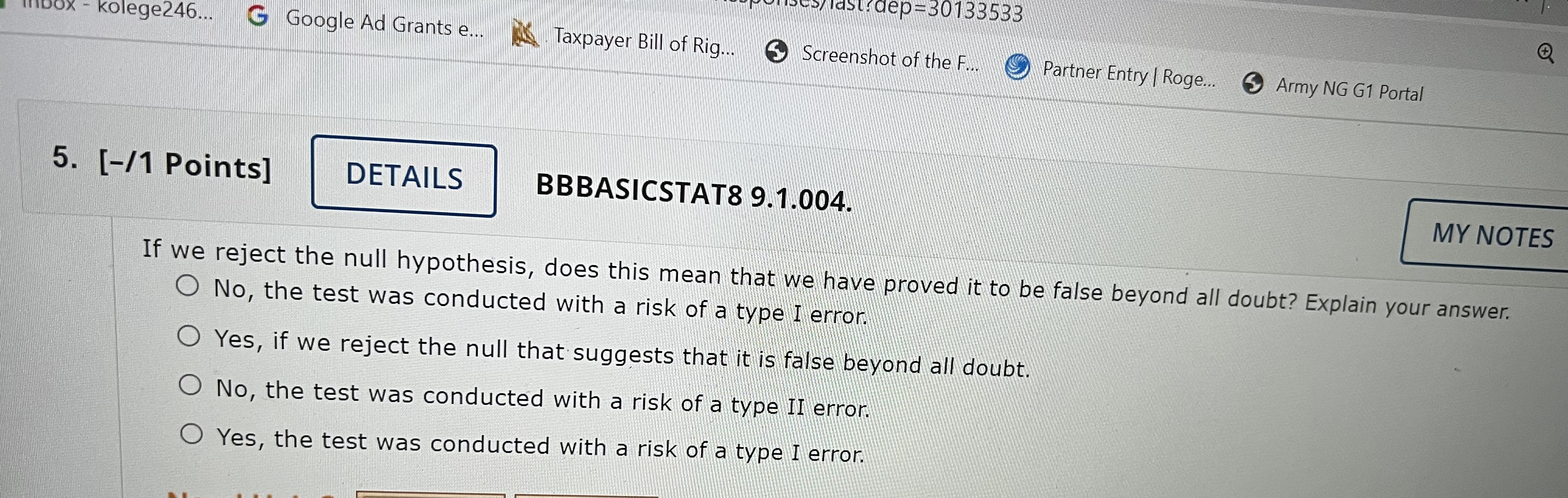 has an elevation over 10,000 feet. Suppose you wanted to test the