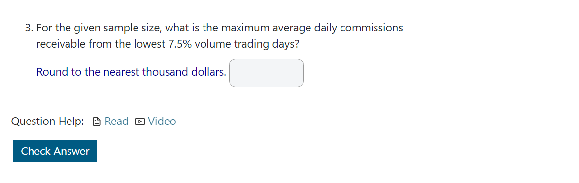 n = 9 days: 'I. Determine the mean and standard deviation of