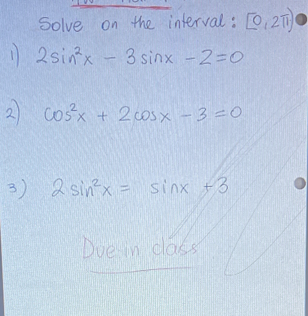 Plz do it clearly Solve on the interval : 10, 271 10