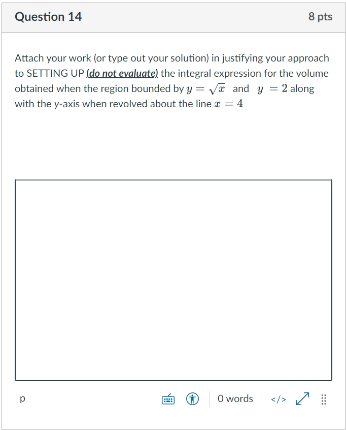 solution) in justifying your approach to SETTING UP .ldo not evaluate} the