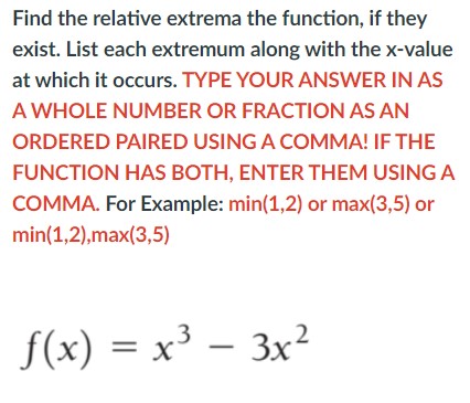 IN AS A WHOLE NUMBER OR FRACTION AS AN ORDERED PAIRED USING