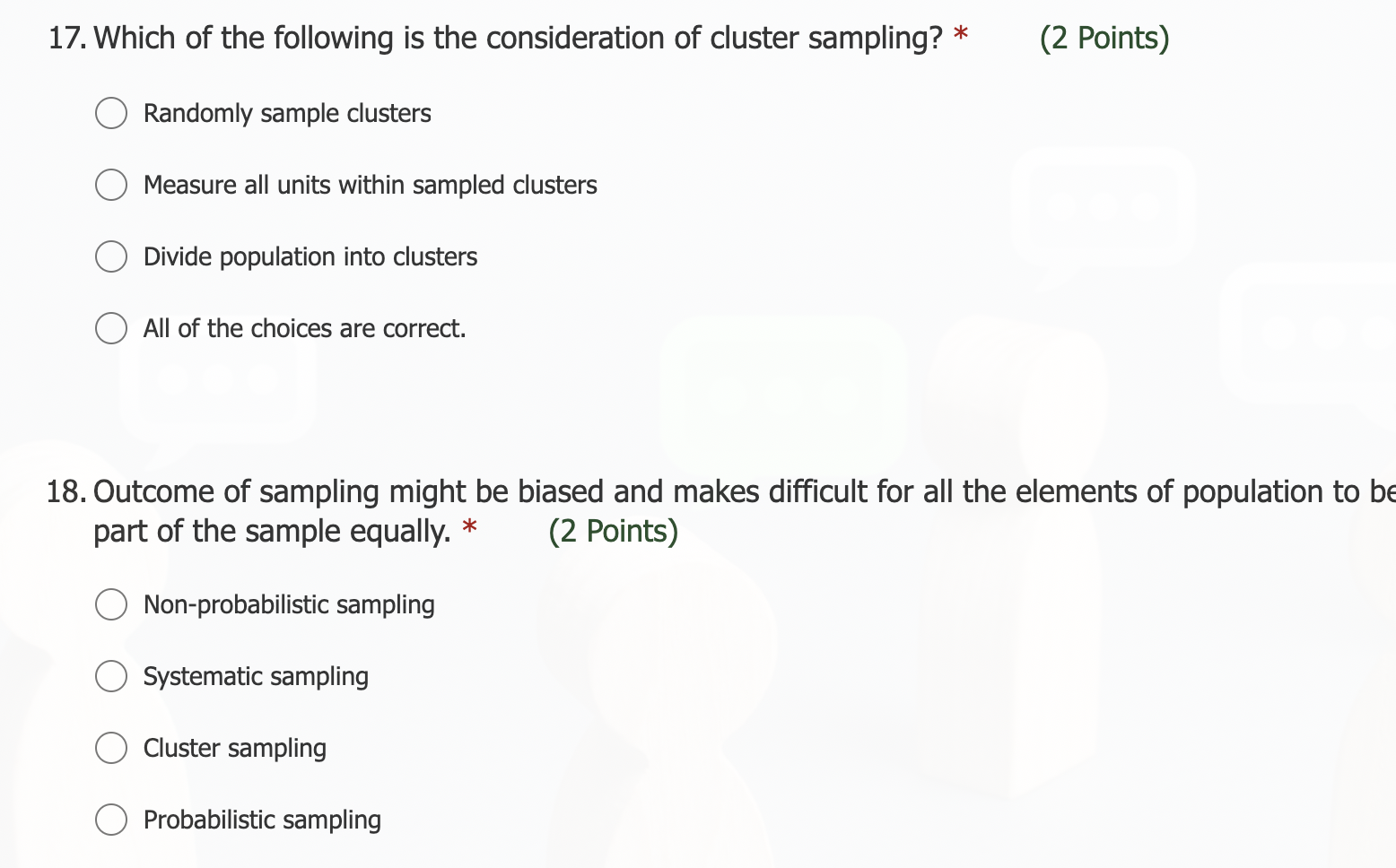 sets; When efficiency is required; and 12. What is the main difference