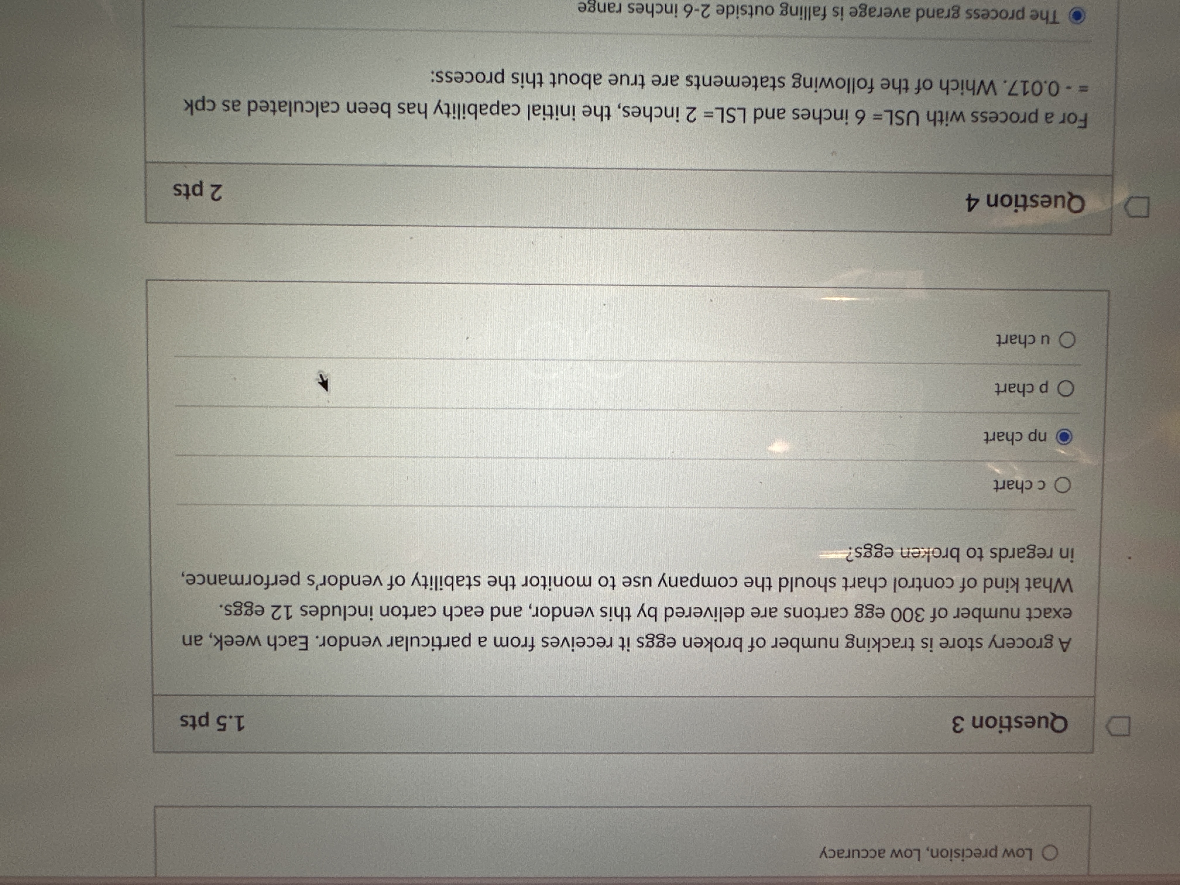 grocery store is tracking number of broken eggs it receives from a