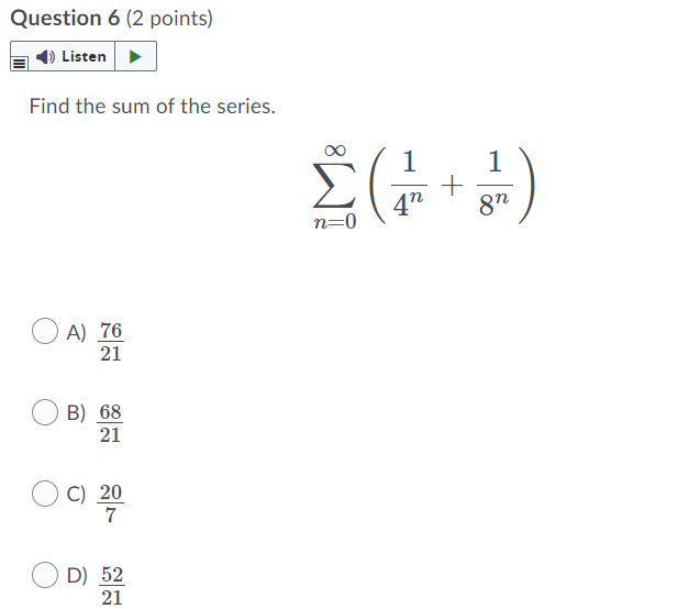 of the sequence. n an = 1 n = 1, 2, ...