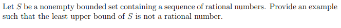 Please show all the steps, and state theorems use. Let S be