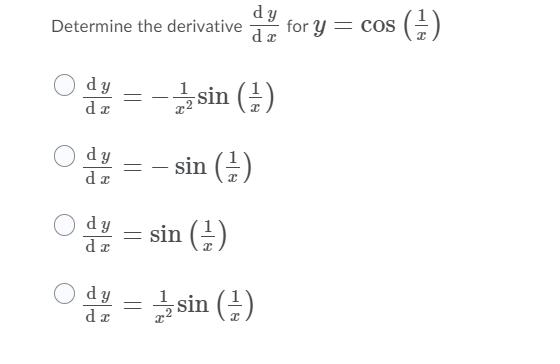  \f. . . y _ Determine the derivative E for y