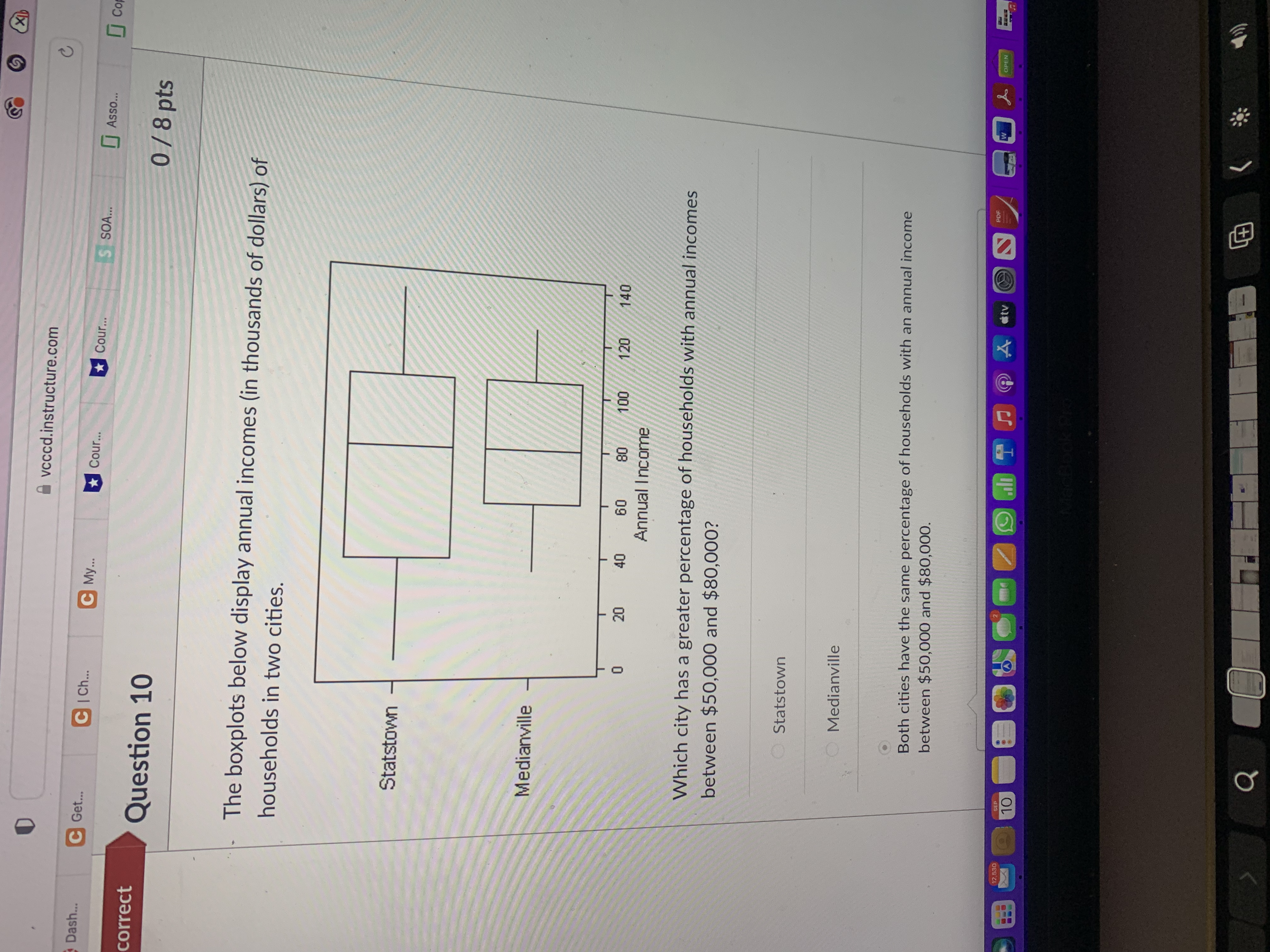 S SOA... Asso.. Co correct Question 10 0 / 8 pts The