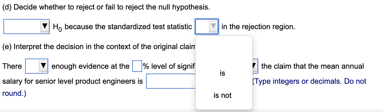 (3) Identify the claim and state H0 and Ha. Ho:| vl v|:
