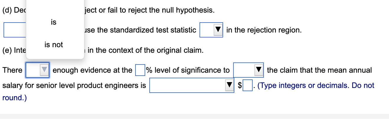 % level of significance to the claim that the mean annual salary