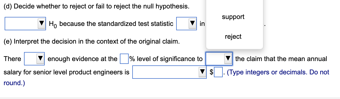 for senior level product engineers is (Type integers or decimals. Do not