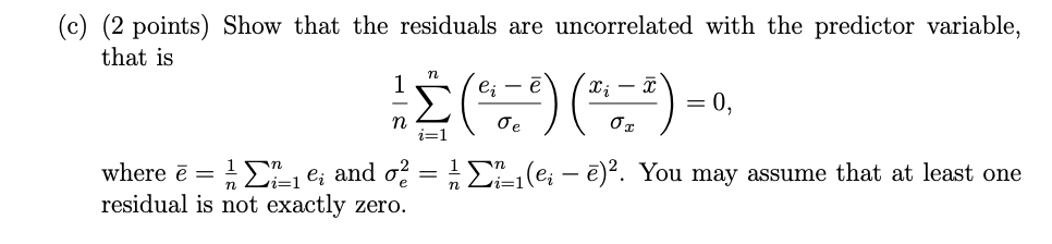 linear regression model assumes that given a single observation 2:, our predicted
