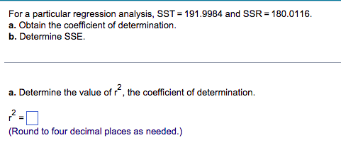 any answer boxes within your choice. at n The regression equation is