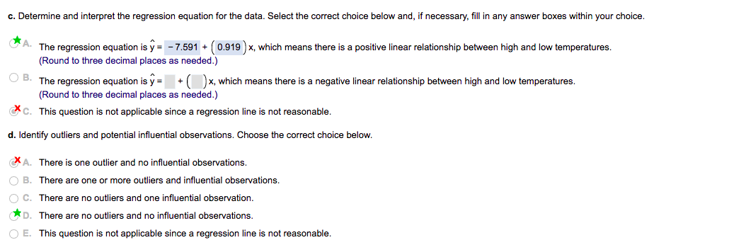 which means there is a negative linear relationship between high and low