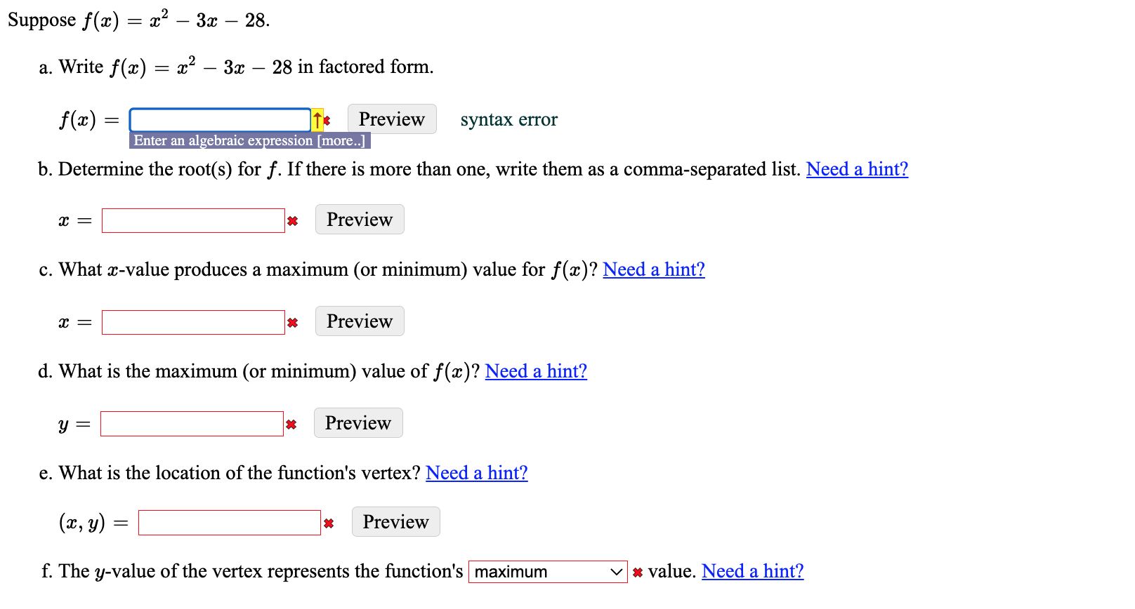 Need a hint? a: = a Preview c. What z-value produces a