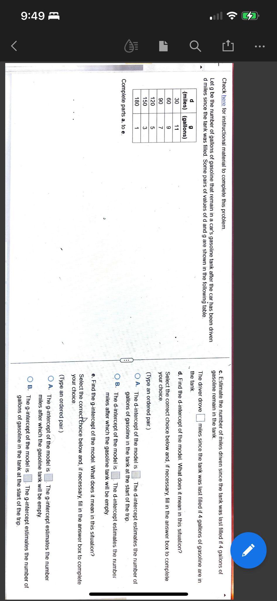problem. V a. Plot the data points. Then draw a linear model.