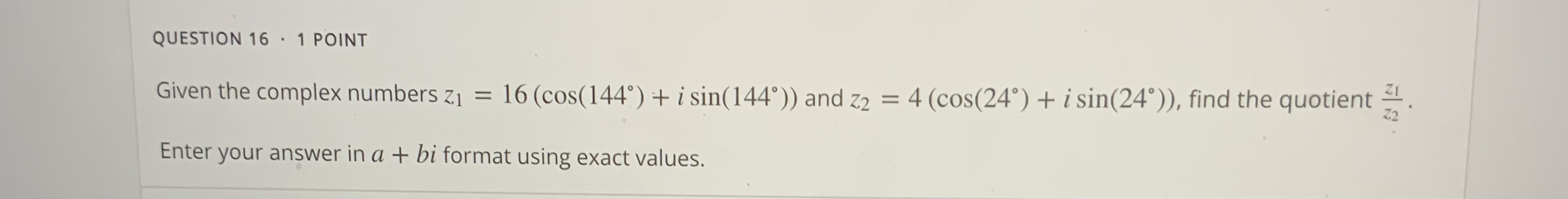 v = 4, you would enter 4.QUESTION 30 . 1 POINT What