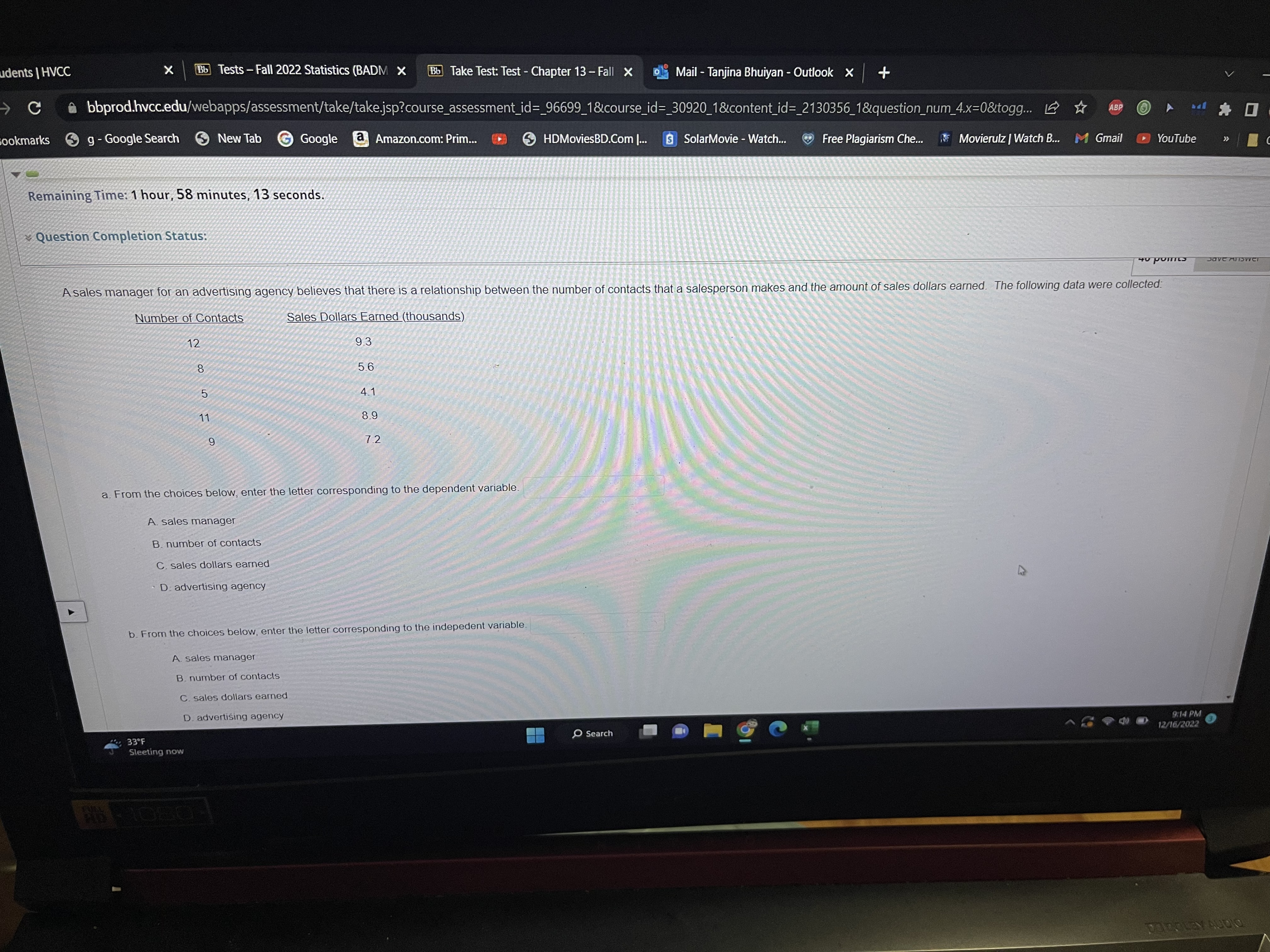X Bb Take Test: Test - Chapter 13 - Fall x o