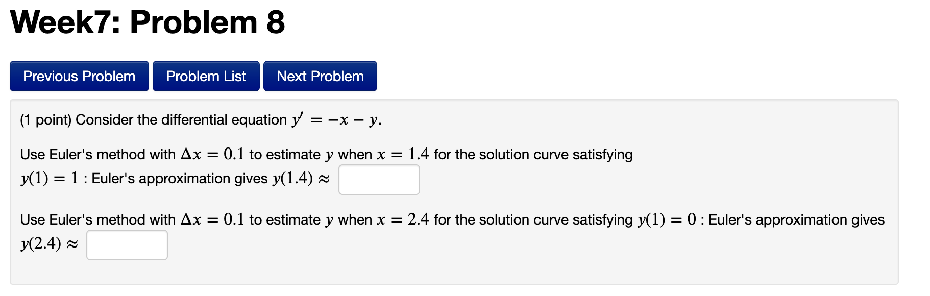 sin(6x) or y = 6 sin(x)Week7: Problem 2 Previous Problem Problem List