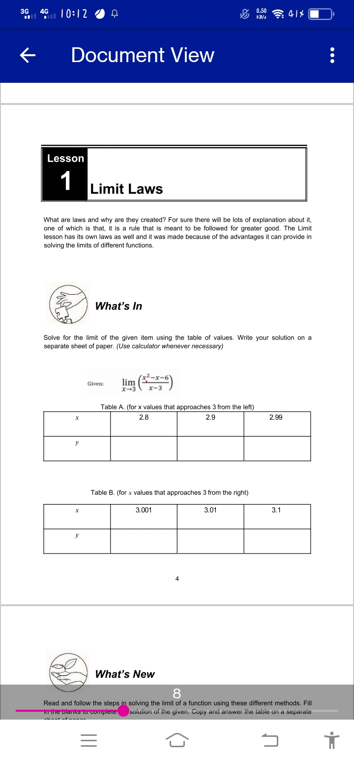 10:13 1.40 B/ s Document View .. . 2. Is direct substitution