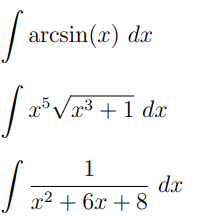 arcsin(x) dx 1