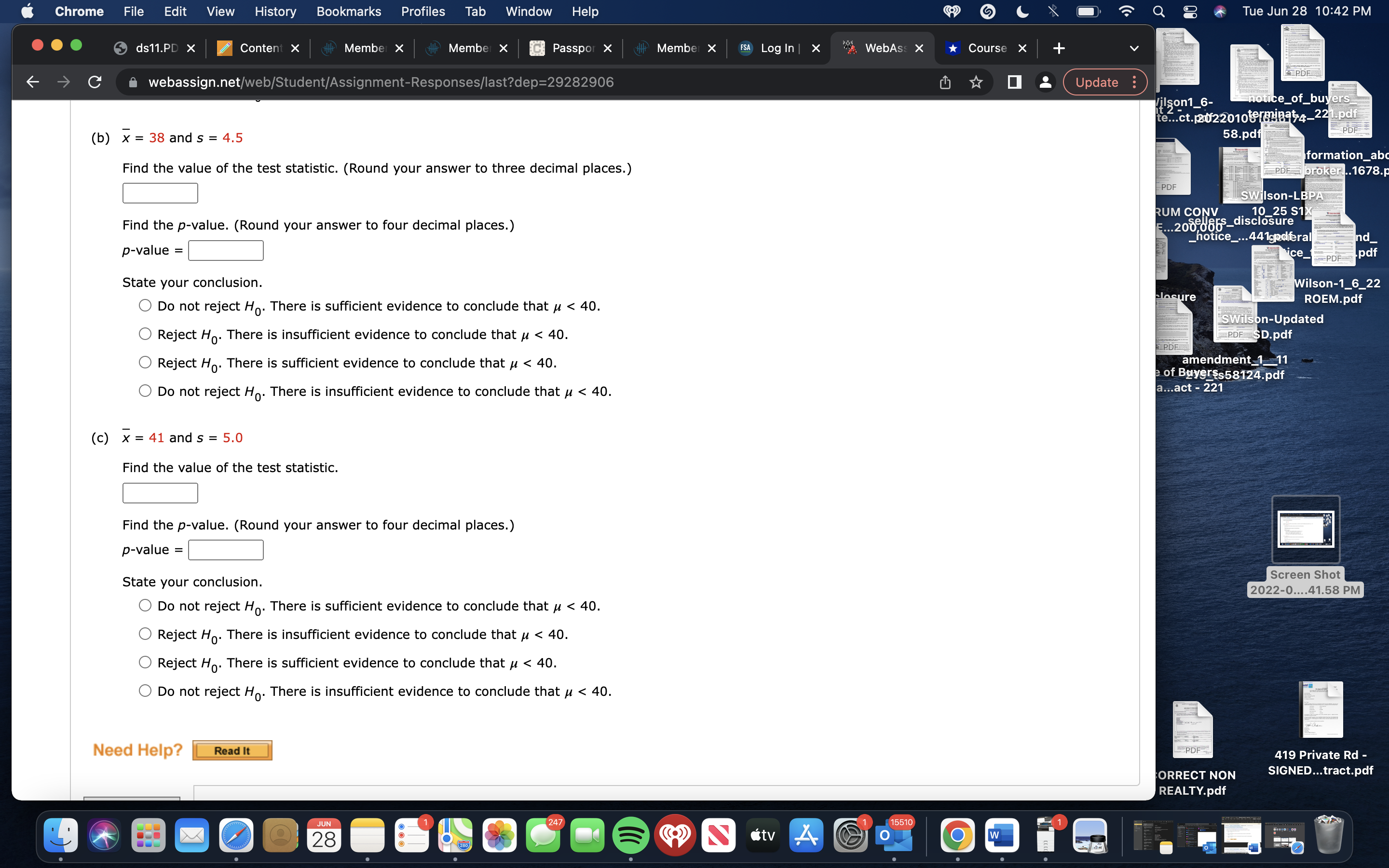 In | X WebAss Course X + PDF C webassign.net/web/Student/Assignment-Responses/last?dep=29282906 Update :