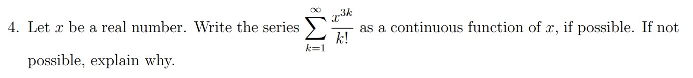 of x, if possible. If not K! K=1 possible, explain why