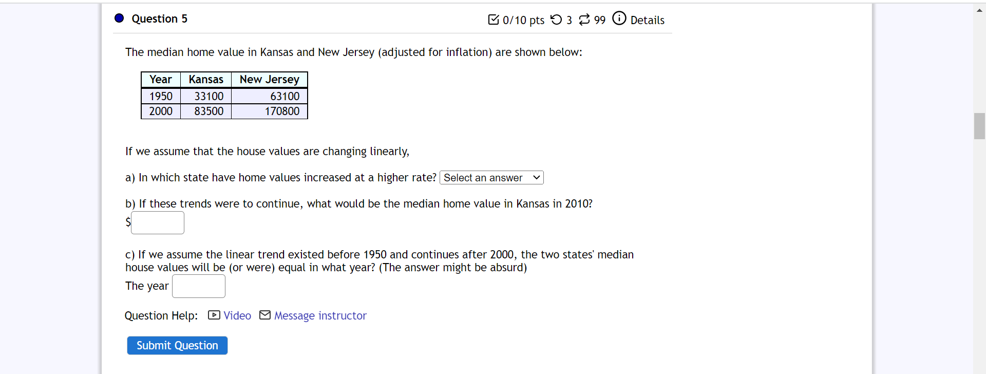 What is the average population growth per year? Select an answer v