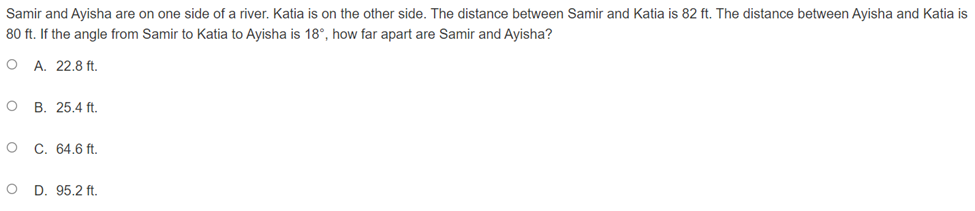 from satellite B. what angle must the observer turn his telescope to